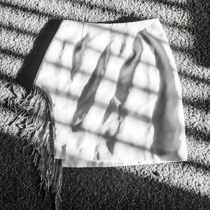 Oh Polly Rhinestone Split Mini Skirt